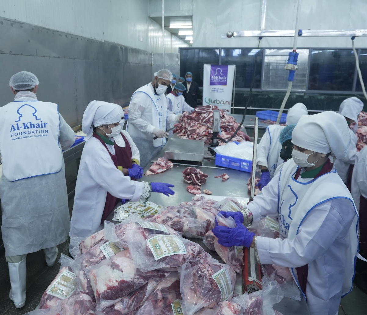 The meat is weighed, portioned, and packaged under strict hygiene and quality control procedures to ensure safe transportation and storage.